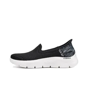 Skechers Go Walk Fle Cushioning Anti Slip And Wear Resistant Low Top Casual Shoes Women's Black White