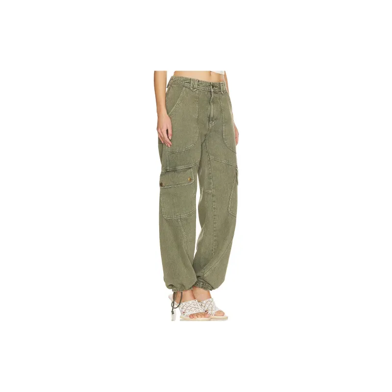 FREE PEOPLE Cargo Pants Women's Army Green-2