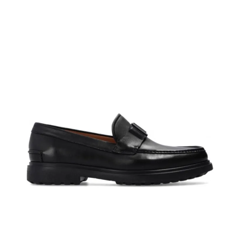 FERRAGAMO Vara Casual Single Shoes Men's Black-1