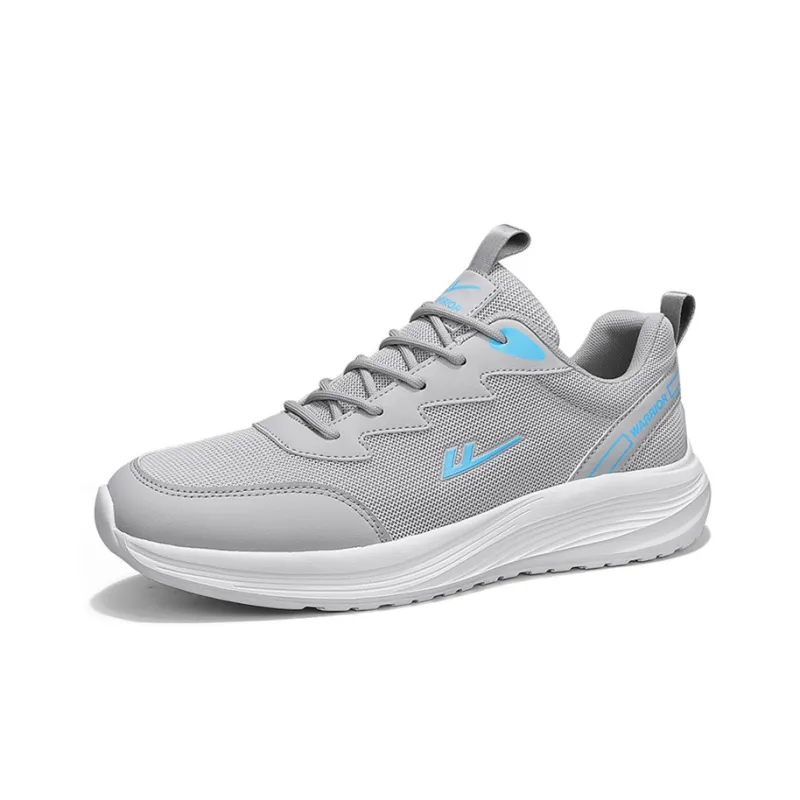 Warrior Breathable Lightweight And Wear-Resistant Low-Top Running Shoes Men's White-7