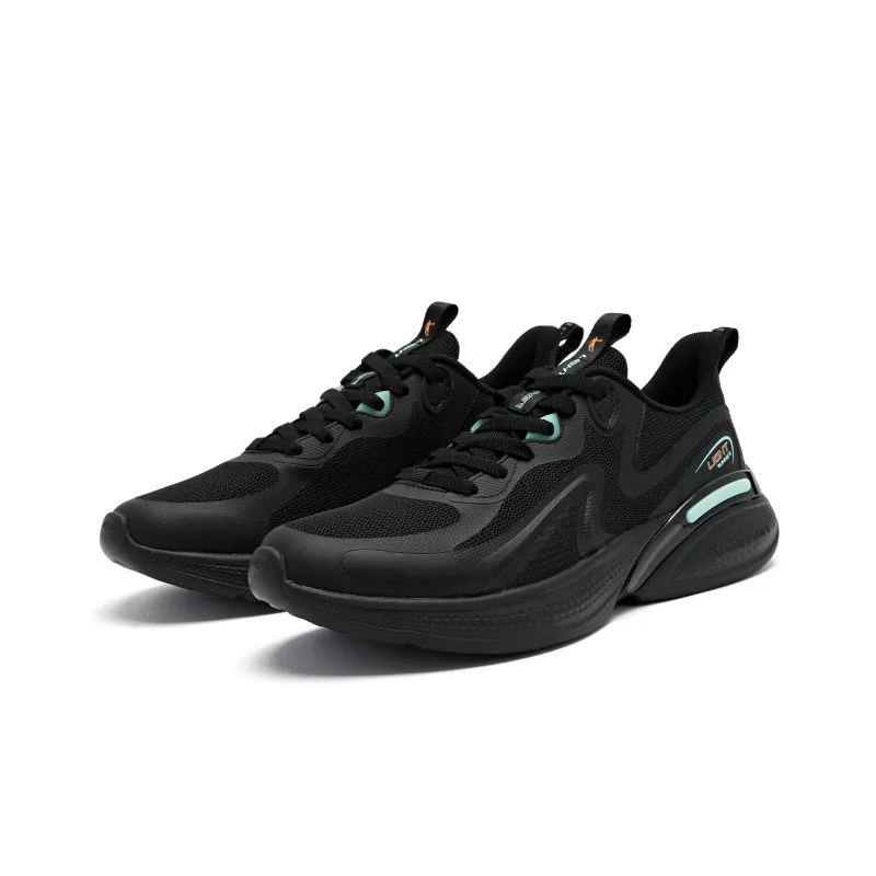 QIAODAN Stretch SE Cushioning Abrasion Resistant Lightweight Rebound Low Top Running Shoes Men's Black-2