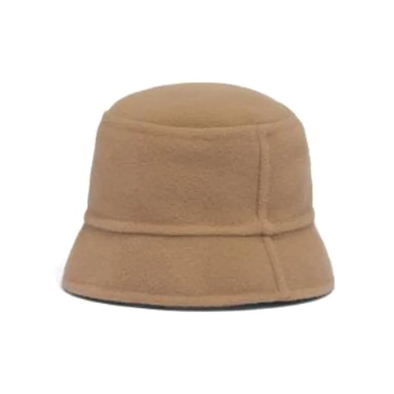 PRADA Triangle logo Velour Bucket Hat-1