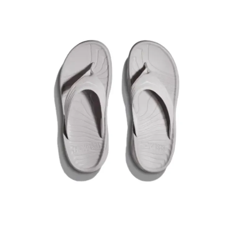 HOKA ONE ONE Ora Recovery Flip Lunar Rock White-4