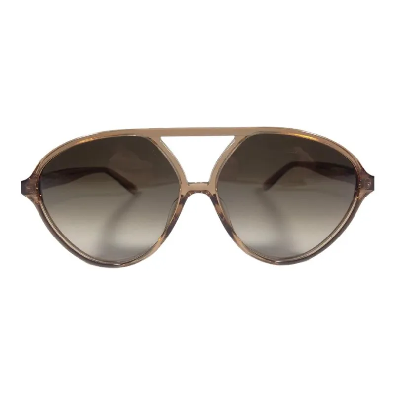 Valentino Acetate Aviator Sunglasses Women's Brown-1