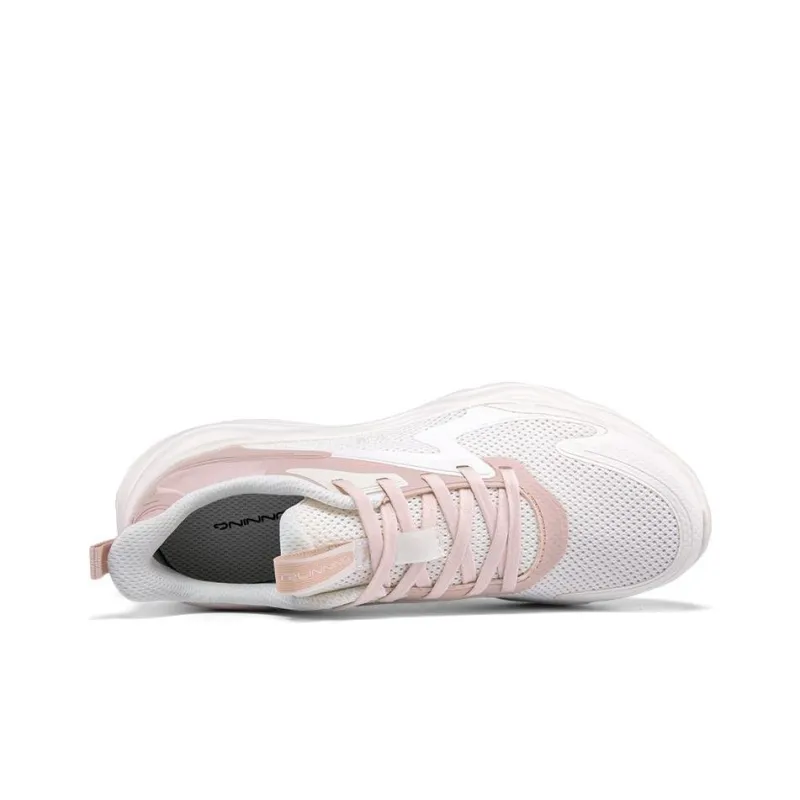 361° Shock Absorbers Rebound Low Top Running Shoes Women's White Pink-1