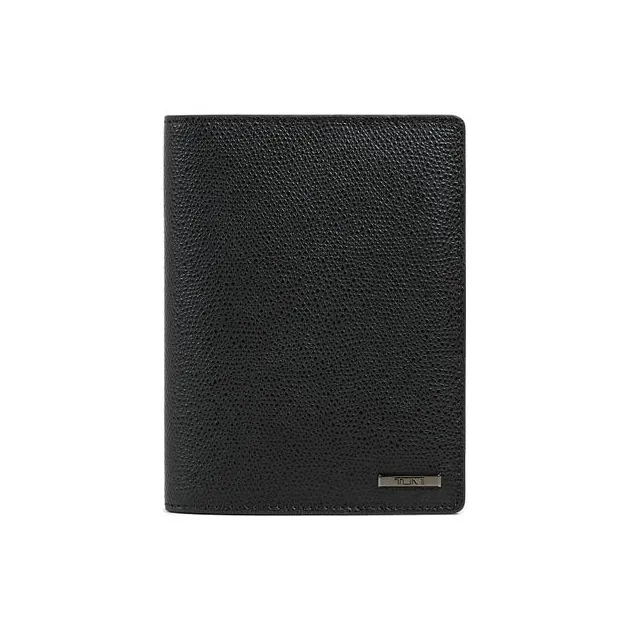 TUMI Calfskin Passport Holder Men's Black-0