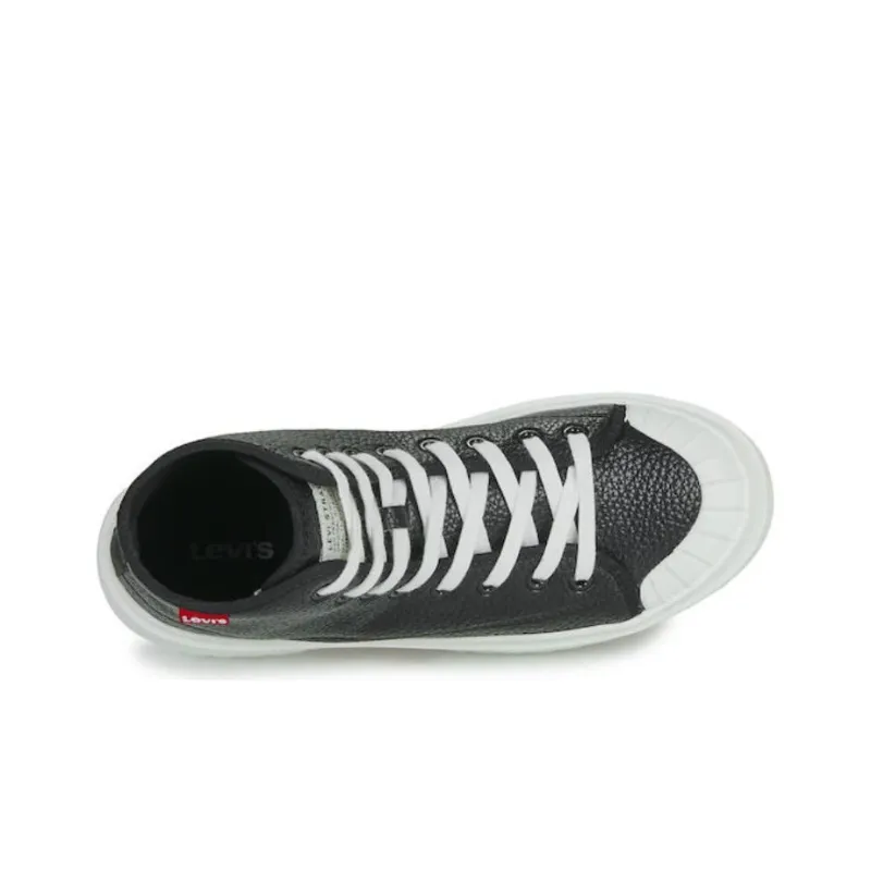 Levi's Wear resistant And Waterproof High Top Casual Shoes Women's Black-3