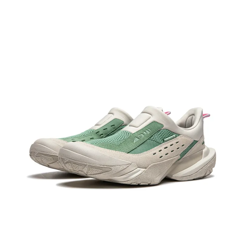 LiNing CF Tracing Collection, Xingshan 3 Lite Cushioning, Wear Resistant Low Top Casual Shoes Unisex Green Gray-2