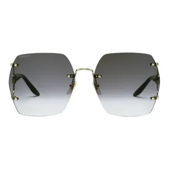 GUCCI Geometric Frame Sunglasses