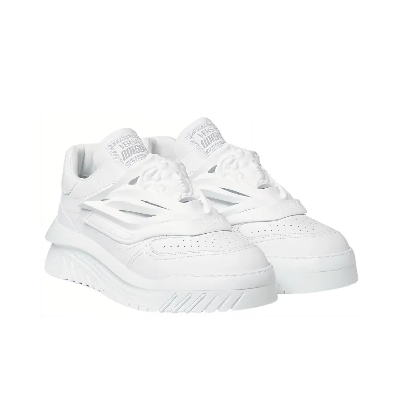 VERSACE Odissea Caged Rubber Medusa White Women's-2
