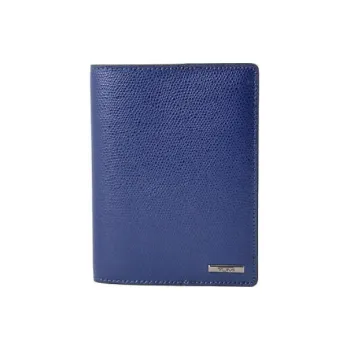 TUMI Calfskin Passport Holder Men's Blue