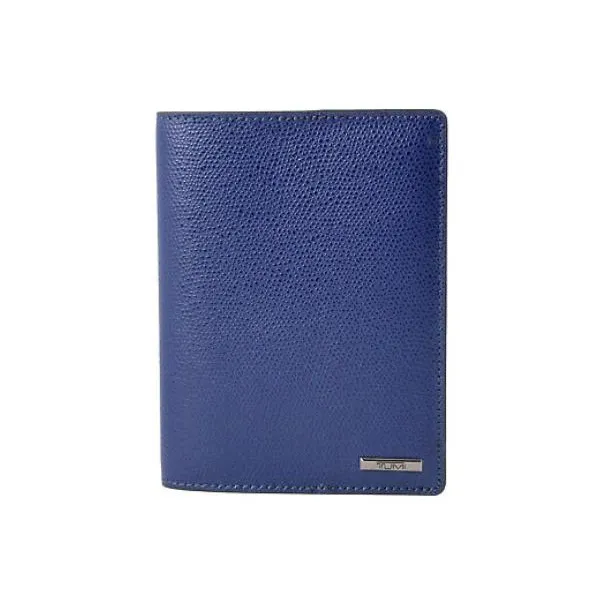 TUMI Calfskin Passport Holder Men's Blue-0