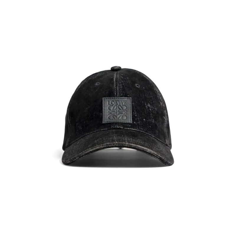 LOEWE Corduroy, Cotton Baseball Caps Unisex Black-0