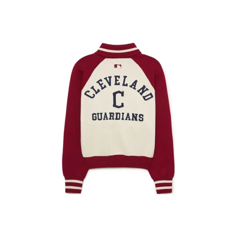 MLB Varsity Cardigan Cleveland Guardians Knitwear Women's Multicolor-1