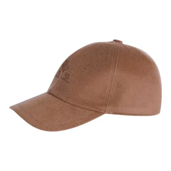 Loro Piana Virgin Wool, Cashmere, Wool Baseball Caps Men's Dark Brown