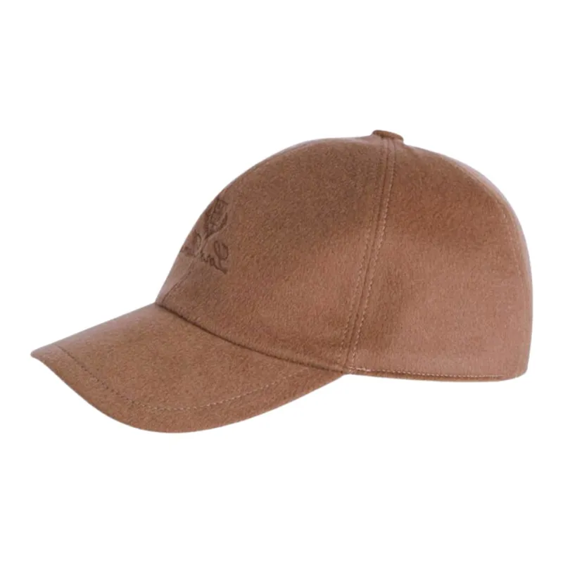 Loro Piana Virgin Wool, Cashmere, Wool Baseball Caps Men's Dark Brown-0