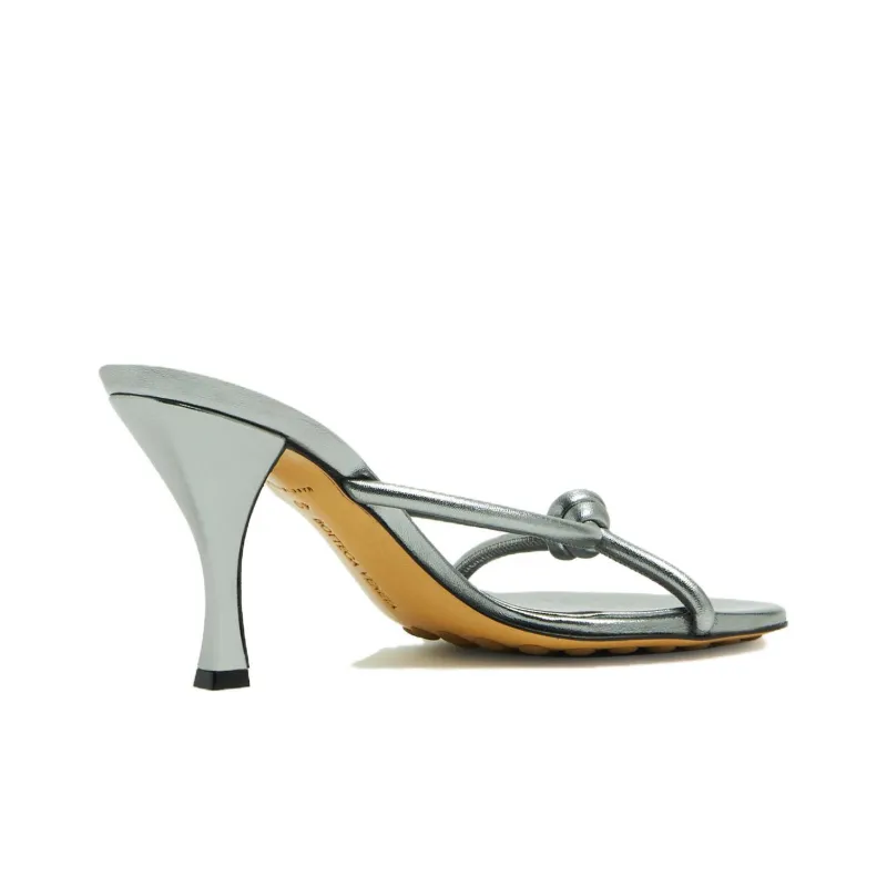 Bottega Veneta Blink Slide Slippers 7cm Women's Silver-3