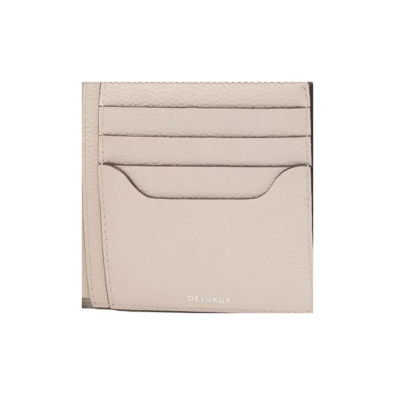 Delvau Jumping Calf Calfskin Wallet Men's Ecru-3