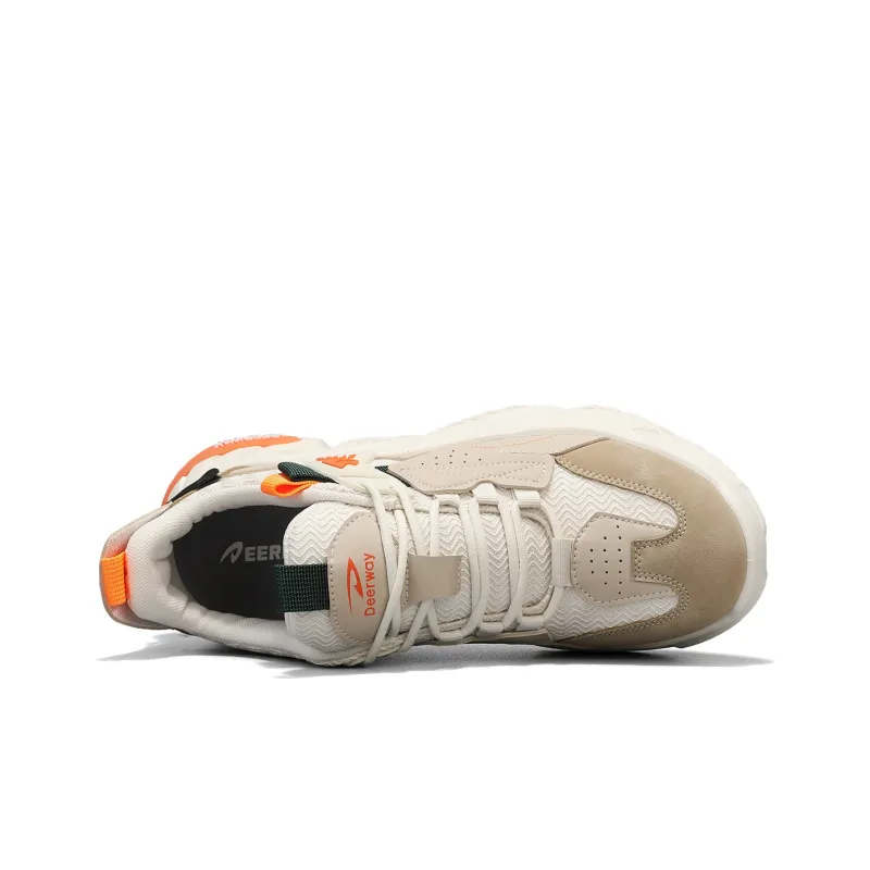 DEERWAY Wear-Resistant Breathable Lightweight Height Increasing Low-Top Chunky Sneakers Men's-4