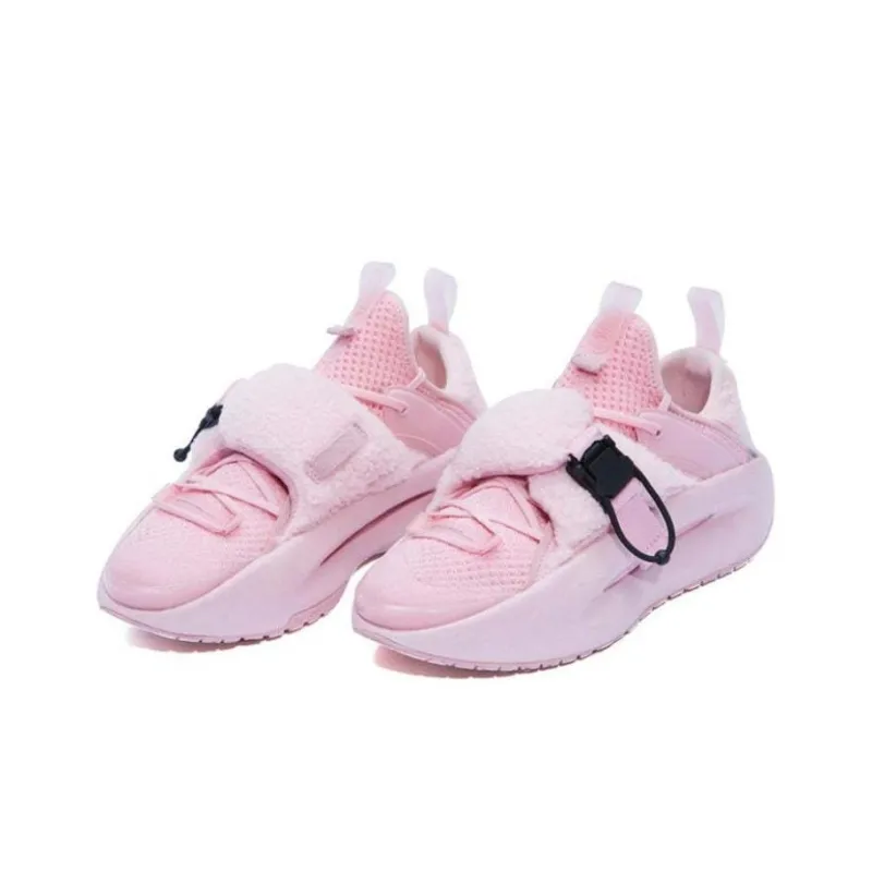 LiNing Cloud Travel 䨻 Shock Absorbing Non Slip Wear Resistant Breathable Balanced Low Top Casual Shoes Women's Pink-2