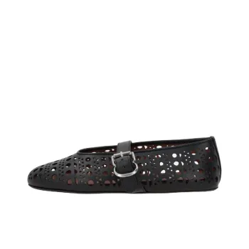 Alaïa Cut-out Leather Ballerinas