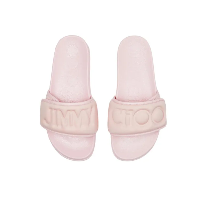 Jimmy Choo Fitz Logo debossed Slides-3