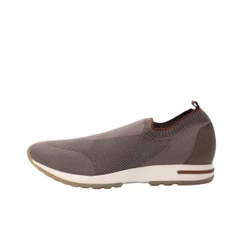 Loro Piana Low Top Casual Shoes Men's Gray