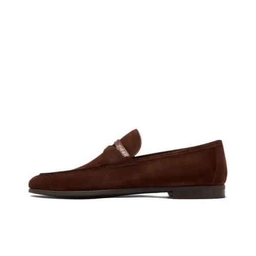 Magnanni Penny-slot Suede Loafers