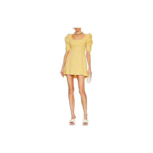 FREE PEOPLE Short-Sleeved Dresses Women's Yellow