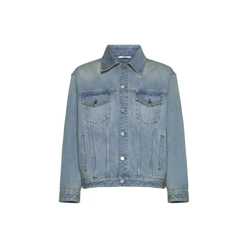 Valentino Denim Jackets Men Blue