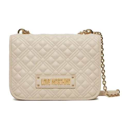 LOVE MOSCHINO Faux Leather Handbag, Shoulder Bag, Crossbody Bag Trumpets Women's Ivory
