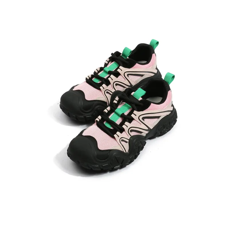 CENTRAL&KITTY Wear-Resistant Height Increasing Low-Top Ugly Cute Hiking Shoes Women's-6