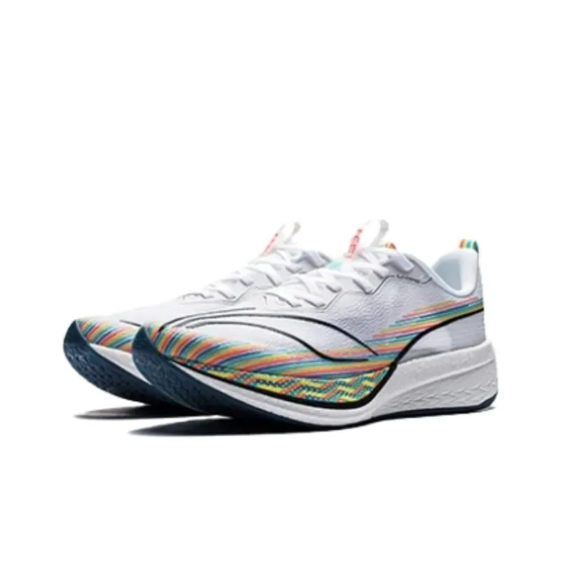 LiNing Red Hare 6 Pro Cushioned Wear Resistant Breathable Low Top Running Shoes Women's Standard White-2