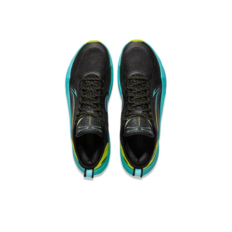 LINING Super Light 2024 Basketball Shoes Men Low Top Black/Bright Lime Green-3