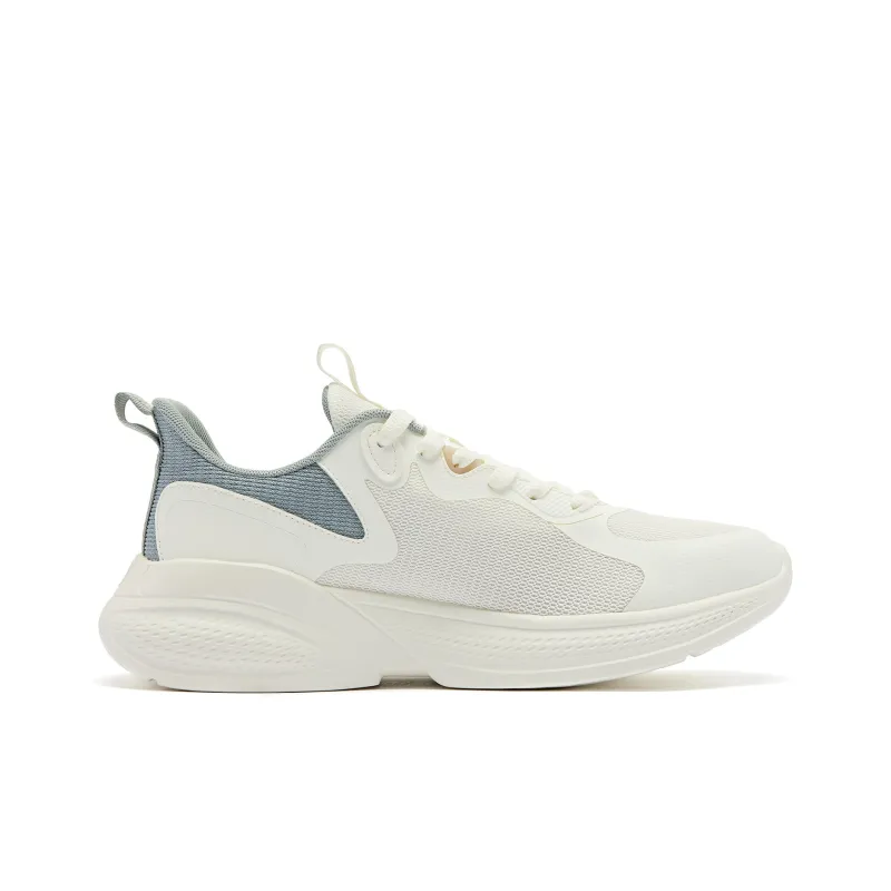 QIAODAN Stretch SE Running Shoes Men Low-Top Ivory Mountain Shadow Green-1