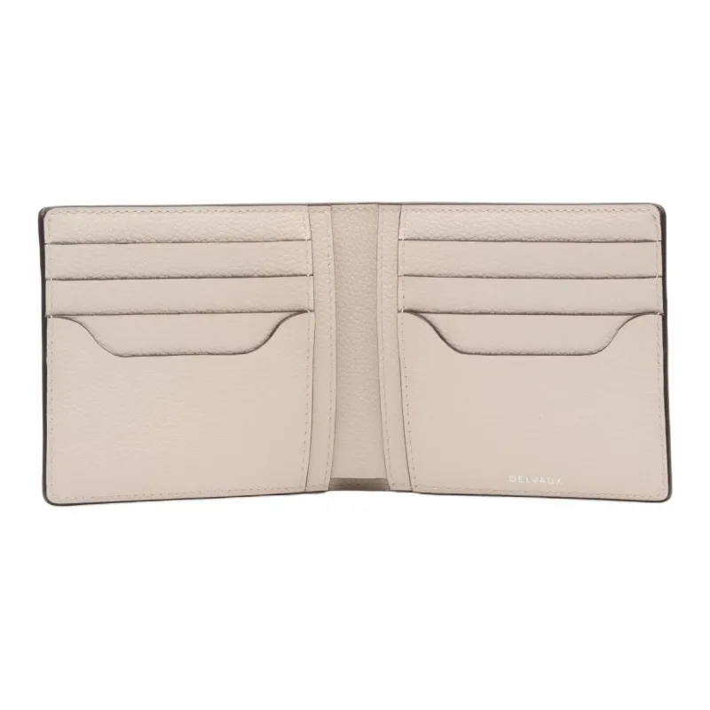 Delvau Jumping Calf Calfskin Wallet Men's Ecru-2