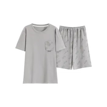Mulong Family Pajama Set Men's Light Gray