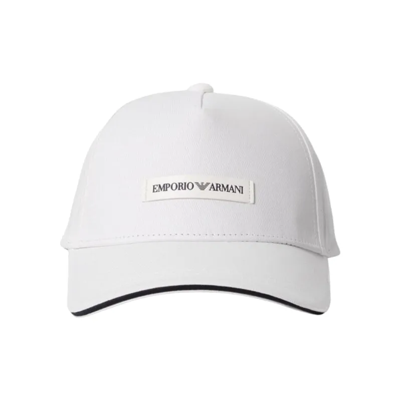 EMPORIO ARMANI Logo Patch Curved Peak Baseball Cap-1