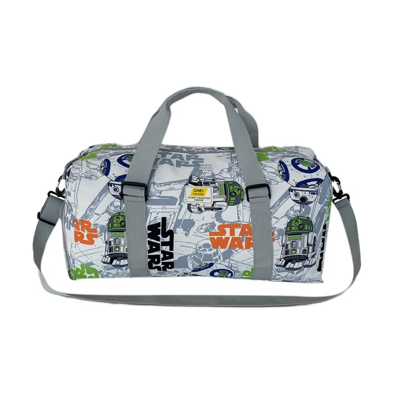 GEERDUN Nylon Gym Bag Medium Size Unisex Black/Purple/Gray/Blue-4