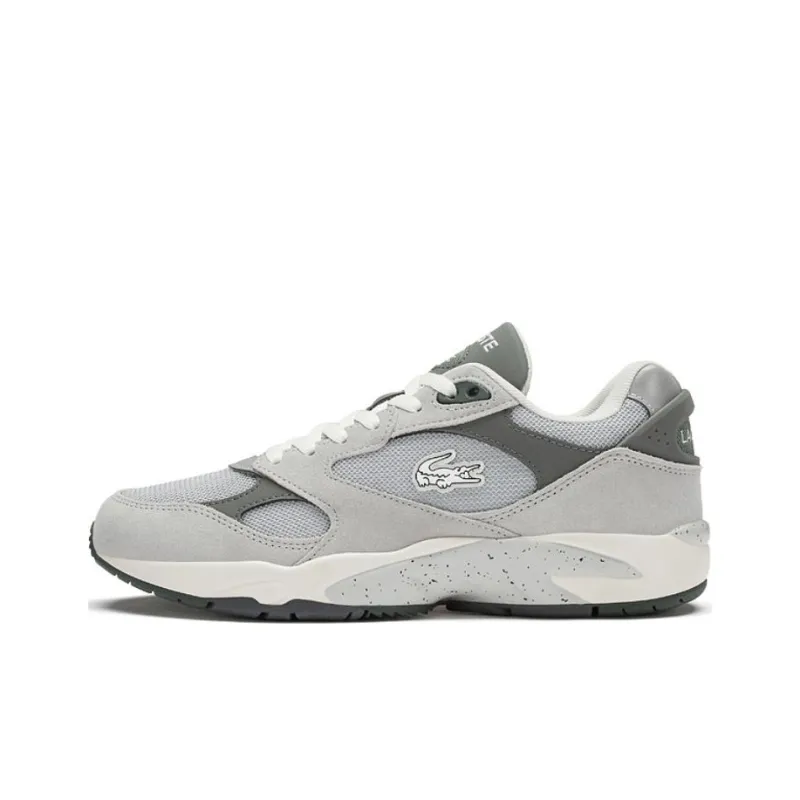 LACOSTE Breathable Lightweight Low Top Casual Shoes Men's Gray-0