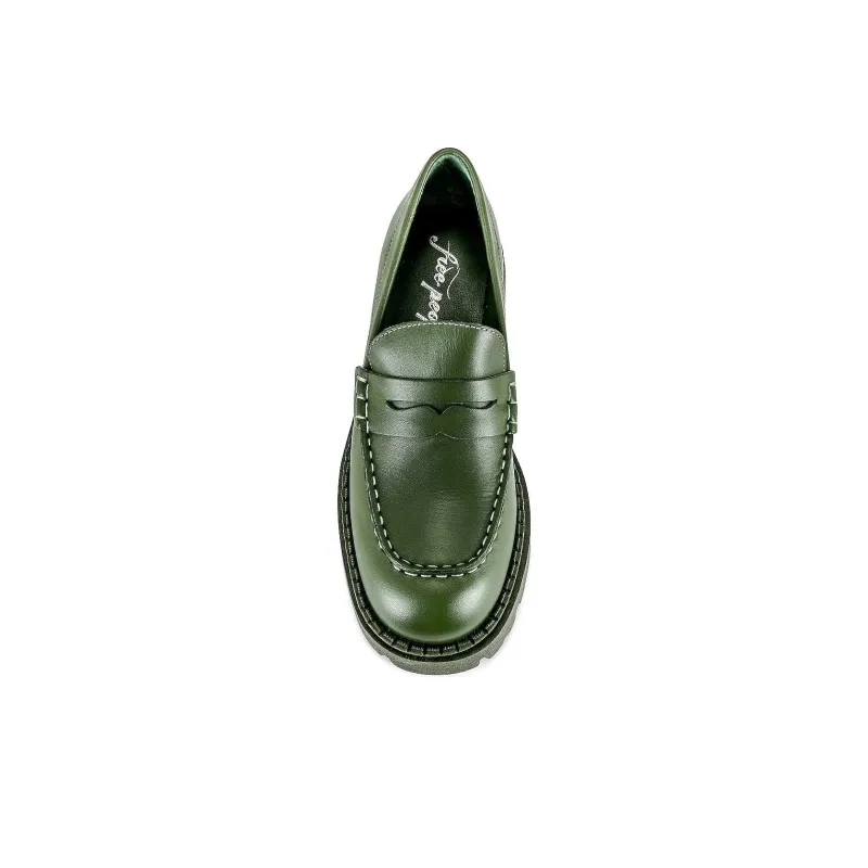 FREE PEOPLE Loafers 4.5cm Women's Green-4