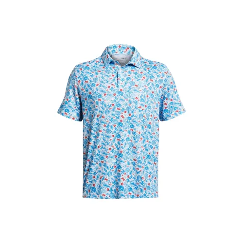 Under Armour Polo Shirts Men Sky Blue