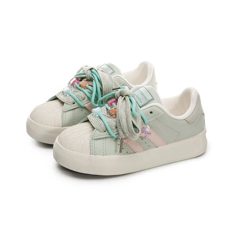 Lovely You Anti Slip And Wear Resistant Lightweight Low Top Skateboard Shoes Women's Green-1