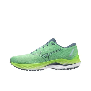 Mizuno Wave Inspire 19 Cushioning Wear-Resistant Low-Top Running Shoes Men's Green Blue