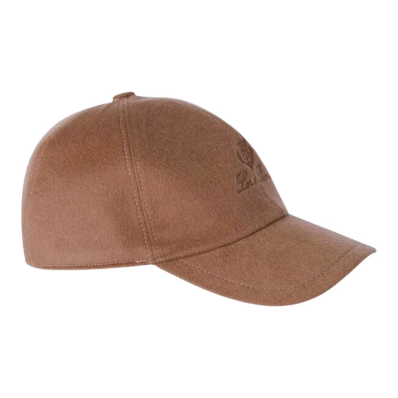Loro Piana Virgin Wool, Cashmere, Wool Baseball Caps Men's Dark Brown-1