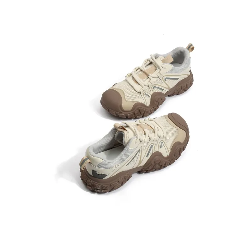 CENTRAL&KITTY Wear-Resistant Height Increasing Low-Top Ugly Cute Hiking Shoes Women's-4