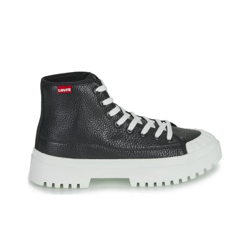 Levi's Wear resistant And Waterproof High Top Casual Shoes Women's Black-1