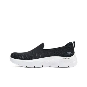 Skechers Go Walk Fle Wear resistant And Lightweight Low Top Casual Shoes Women's Black White
