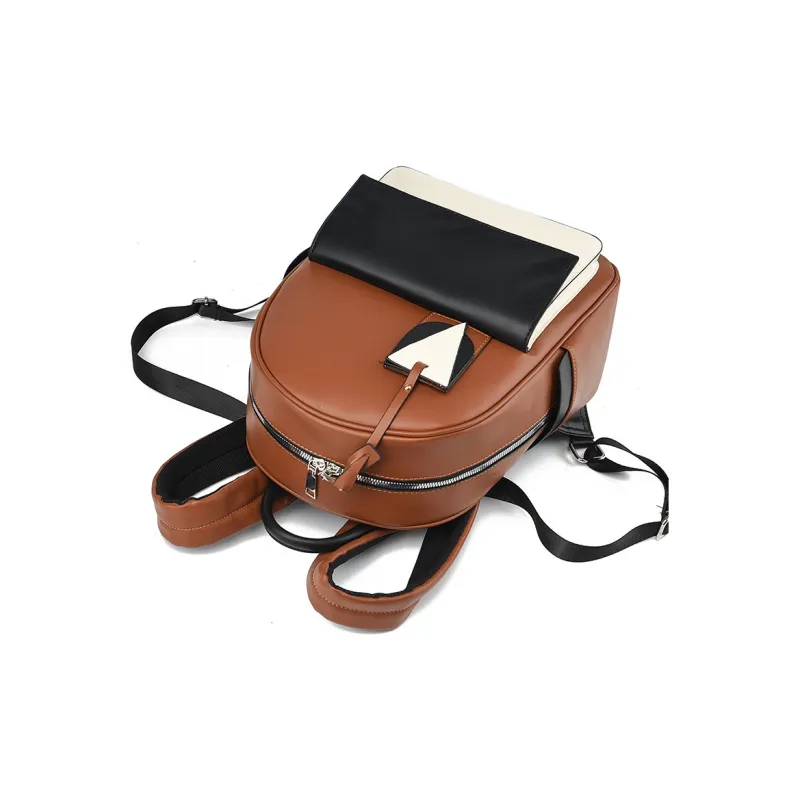 G FAVOR PU Backpack Regular Unisex Earth Yellow-3