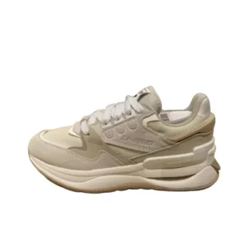 LiNing 001 Innocence V2 Platform Height Increasing Cushioning Wear Resistant Low Top Casual Shoes Women's Brown White